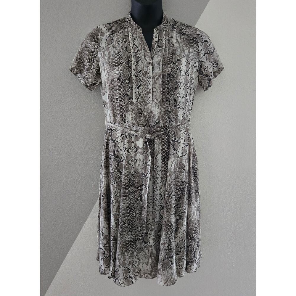Nanette Nanette Lepore reptile midi shirt dress 10